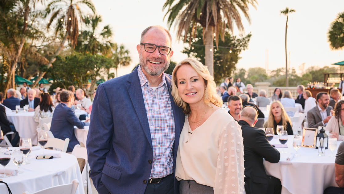 Eric and Tammy Hogue at CCU's President's Weekend 2023 in Sea Island, Georgia