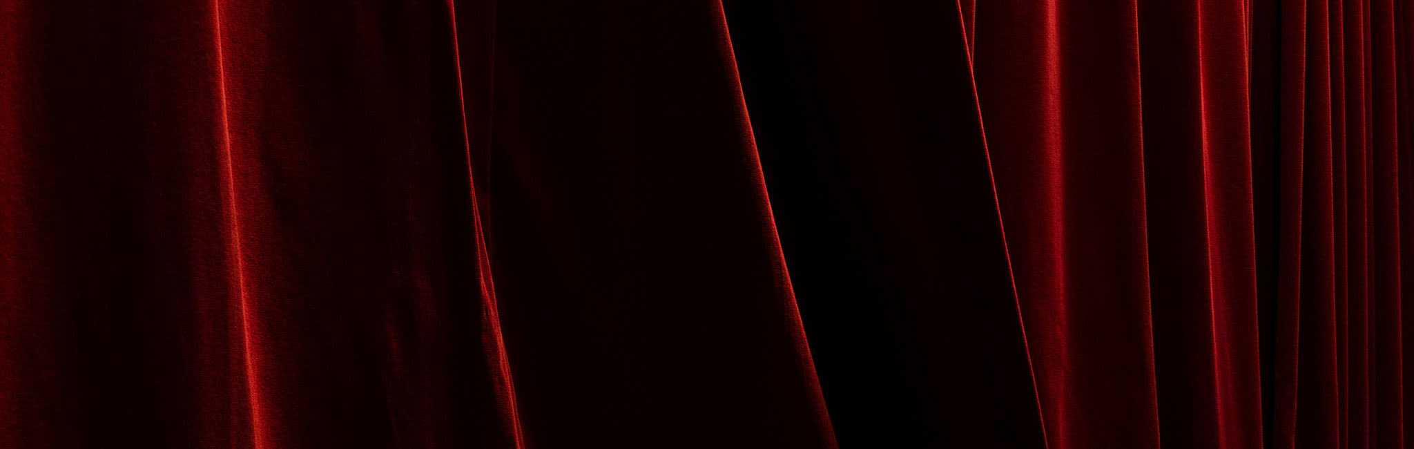 red stage curtain