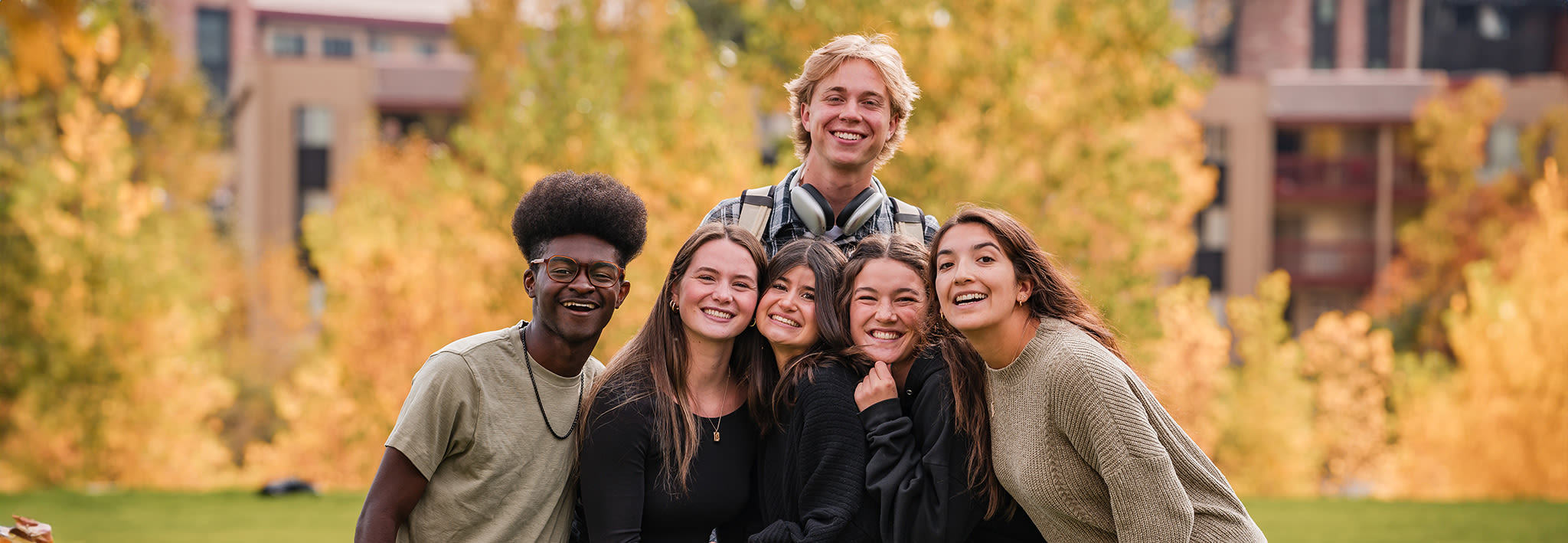 students on campus