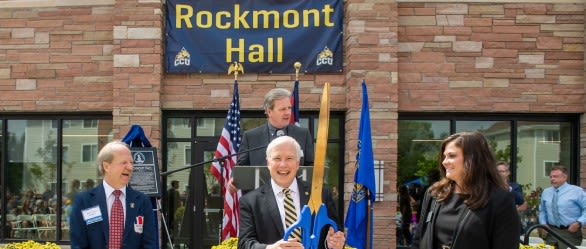 Rockmont Hall ribbon cutting and site dedication