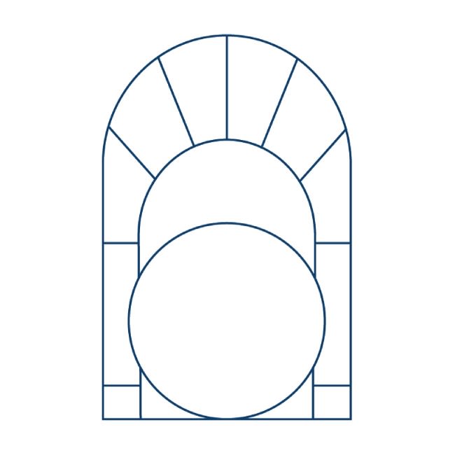 empty tomb in a window