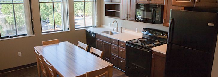 Photo of kitchen space inside Yetter Hall