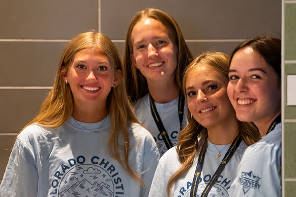 group of female students at discovery days