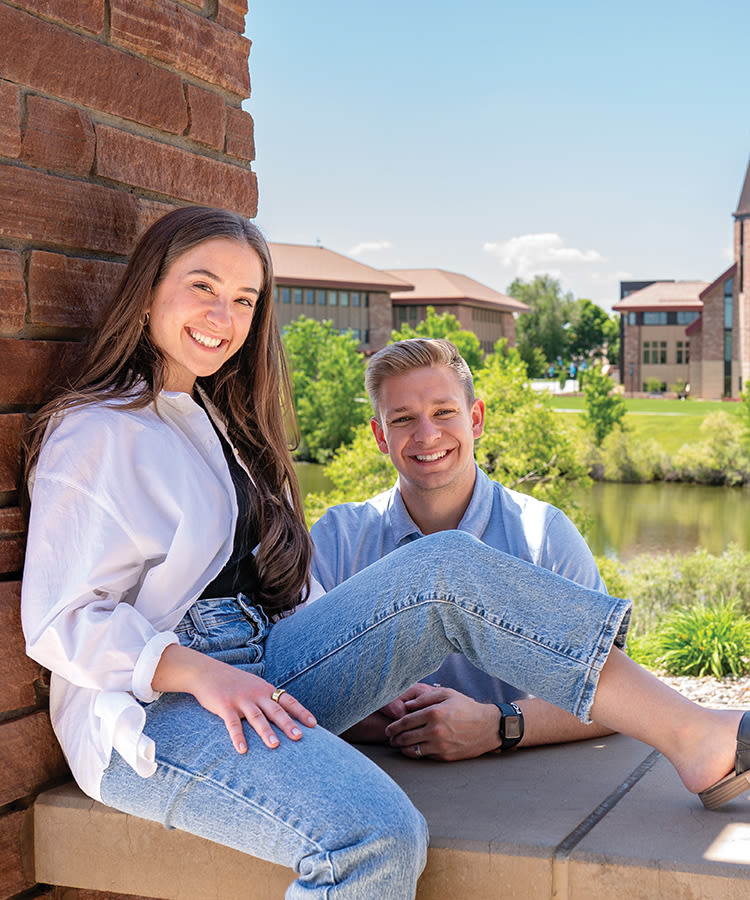 endowment fund recipients on campus smiling