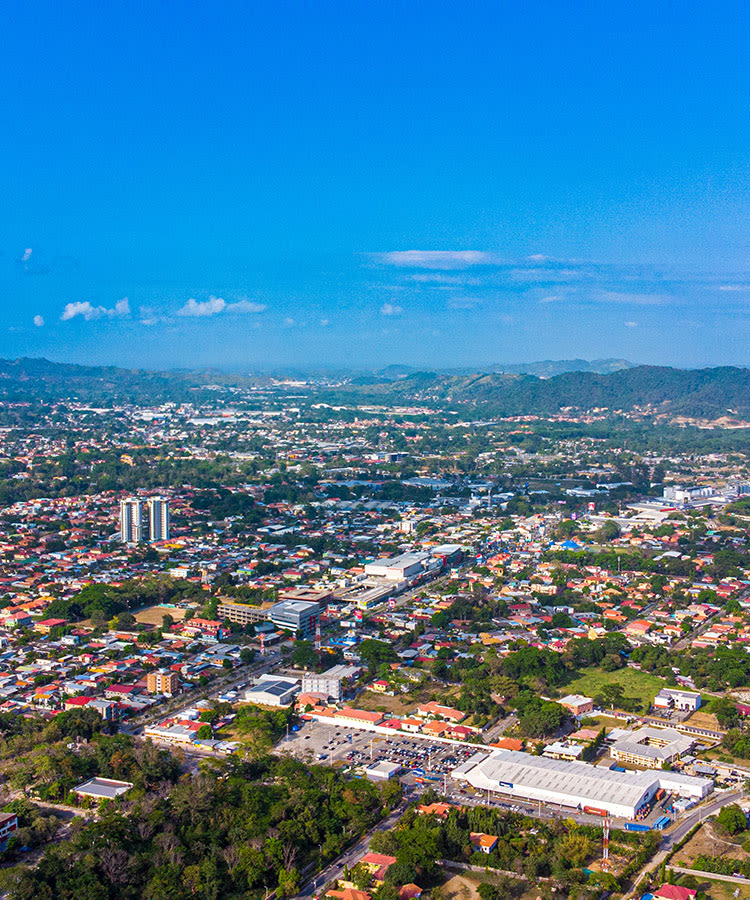 aerial view of honduras