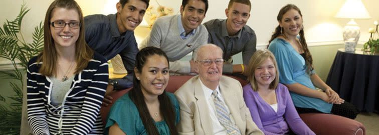 David Beckman with students
