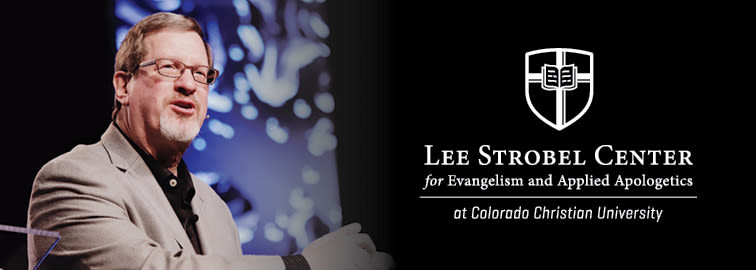 Lee Strobel talking during an event