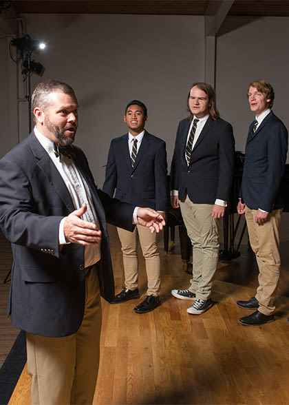 Men's Chorus Four members of the men's choir