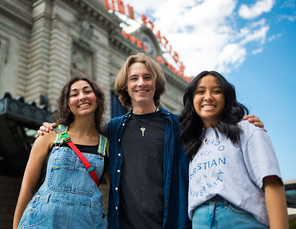 ccu students smiling and exploring denver