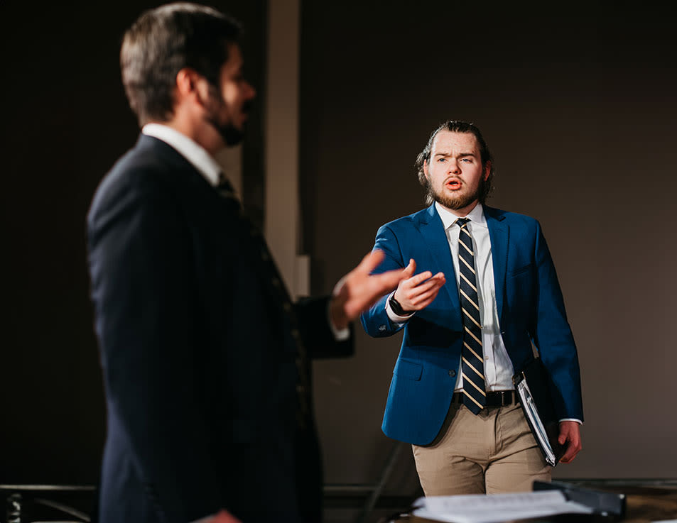 student auditioning for an instructor