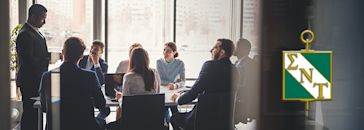 Meeting of business professionals