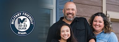 CCU military alum with family