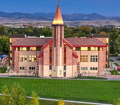 armstrong center outside aerial view