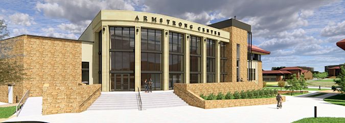 Artistic rendering of the Armstrong Center at CCU