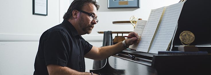 CCU's Charles Denler on the piano