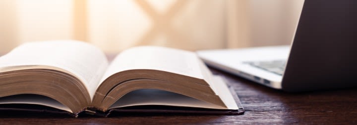 open bible on a table