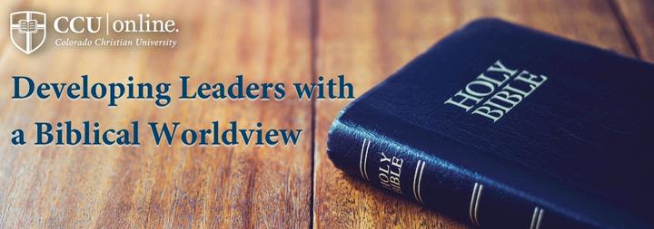 Bible on table with Developing Leaders with a Biblical Worldview