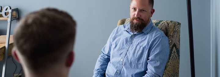 a counselor and a patient