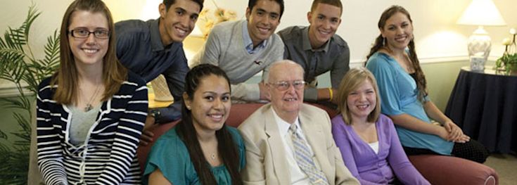 David Beckman with students