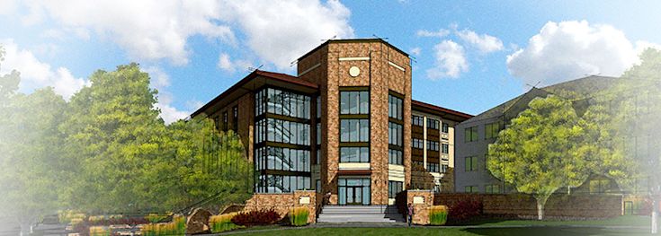 Rockmont Hall Artist rendering of what the fornt of Rockmont Hall is to look like.