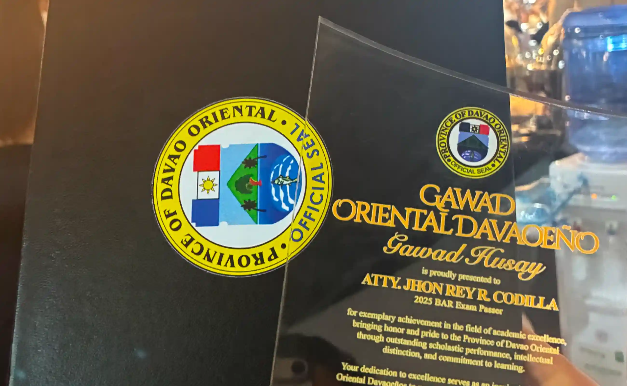 Gawad Oriental Davaoeño is a newly launched recognition program of the Provincial Government of Davao Oriental