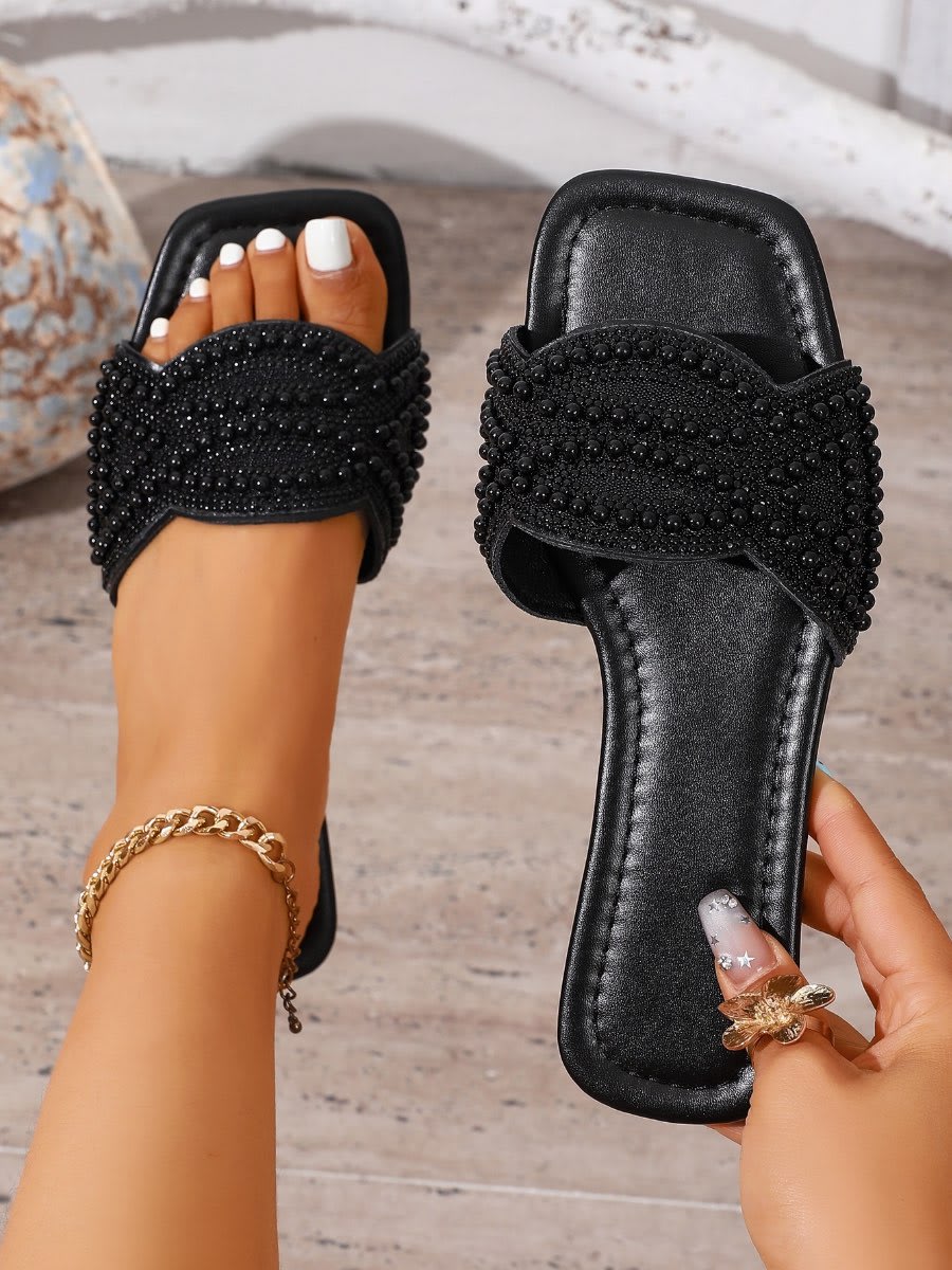 Luxury Women's Slippers with Rhinestones - London Imports Collection - London's Imports Ghana