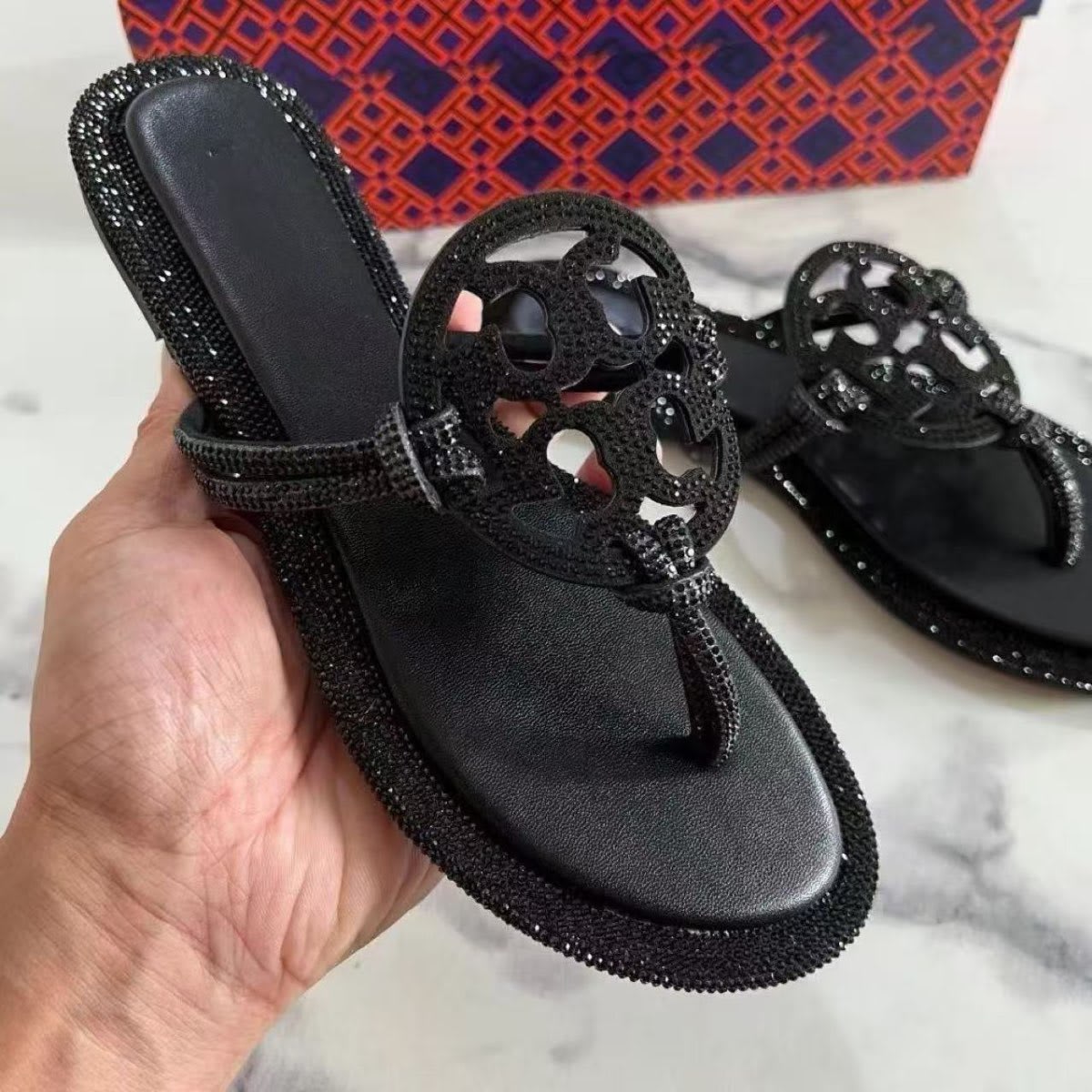 Tbslippers Flip-Flops with Rhinestones - London Imports Collection - London's Imports Ghana