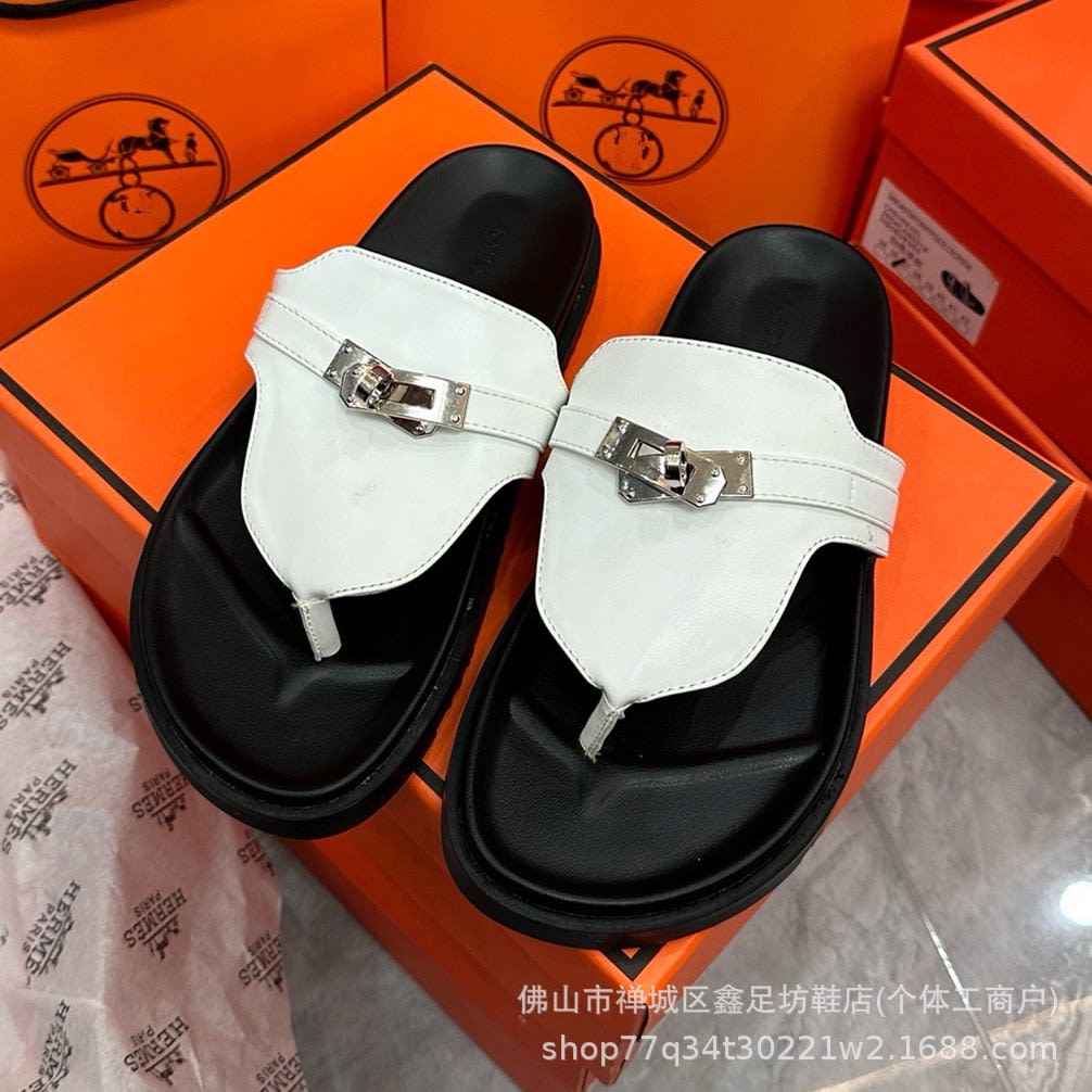 Hermes metal thong flat slippers - China Import to Ghana