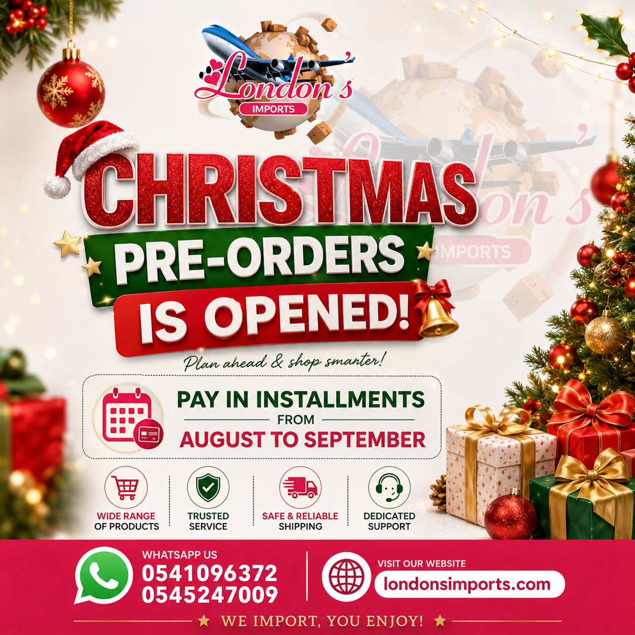 Pre order Christmas order Now !