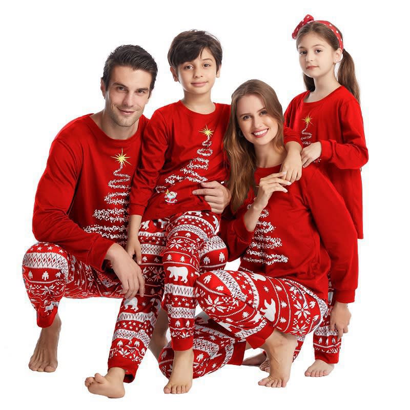 Buy Cotton Christmas Family Matching Outfits for a Family of Three, Mother-Son Pajamas, Men's and Women's Family Loungewear, Autumn and Winter Sets in Ghana - Authentic China Import