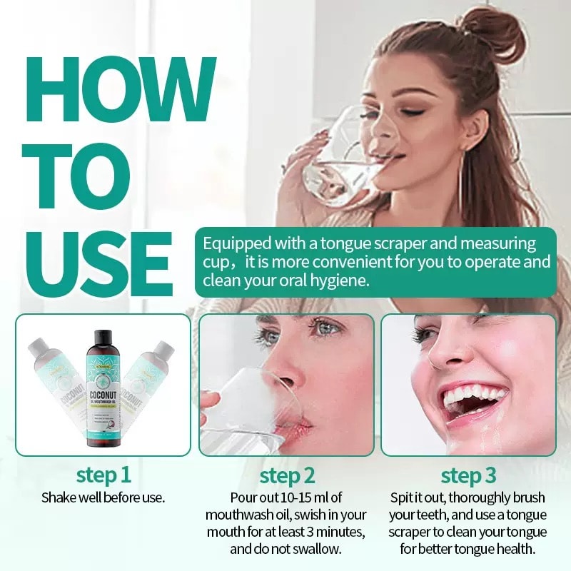 Coconut oil mouthwash