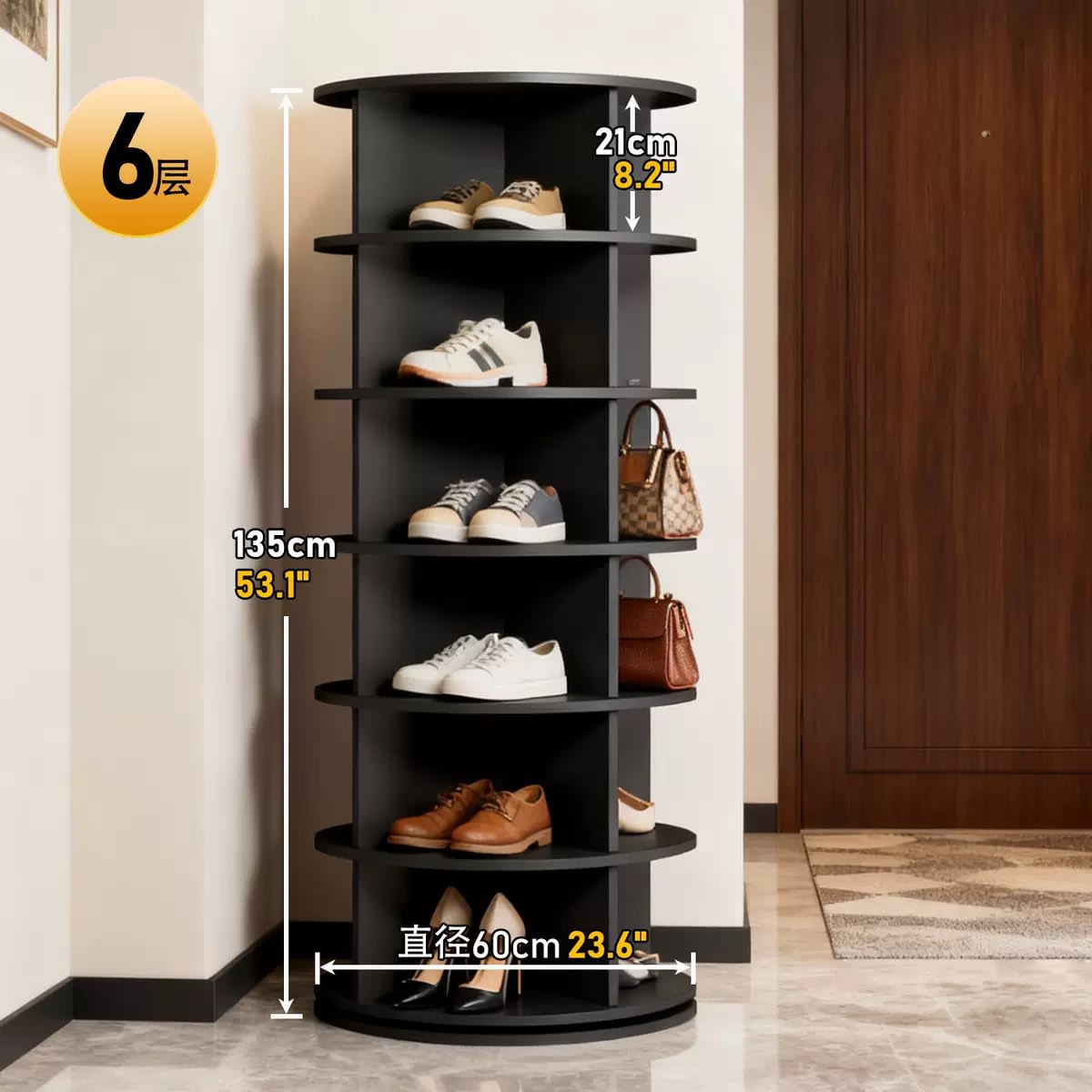 Rotating shoe and bag rack - London's Imports Ghana