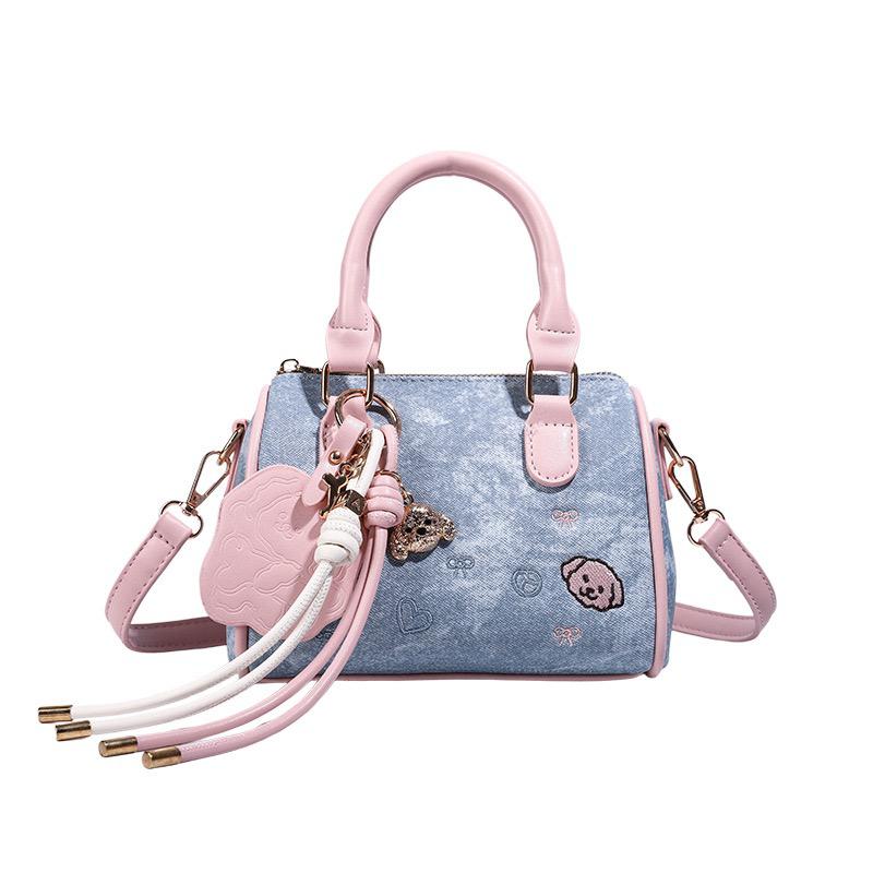 Soft Pink Denim Crossbody Bag - China Import to Ghana
