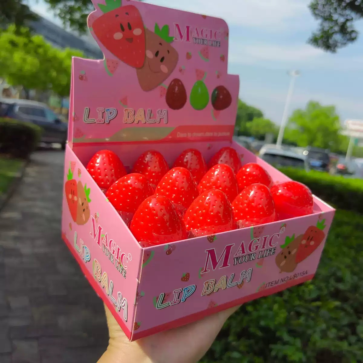 Strawberry lip balm - China Import to Ghana