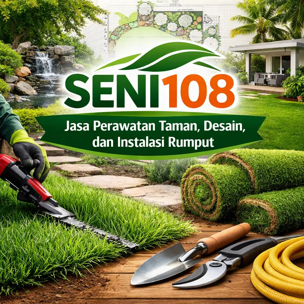 SENI108 | Jasa Perawatan Taman, Desain, dan Instalasi Rumput