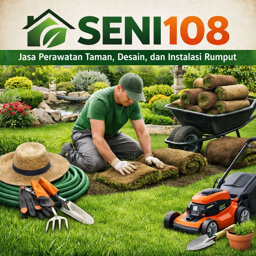 SENI108 | Jasa Perawatan Taman, Desain, dan Instalasi Rumput
