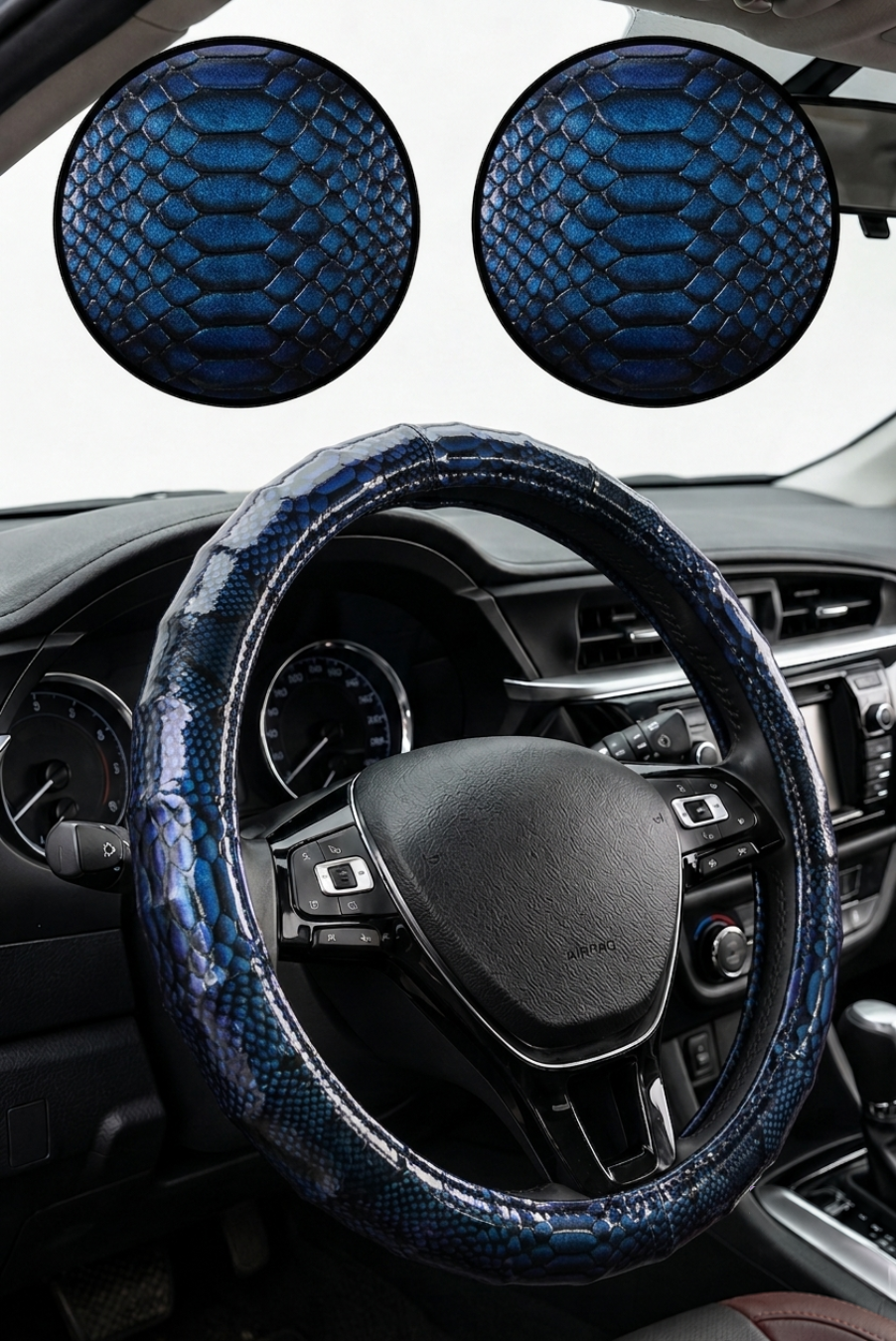 Couvre volant Dragon - Bleu
