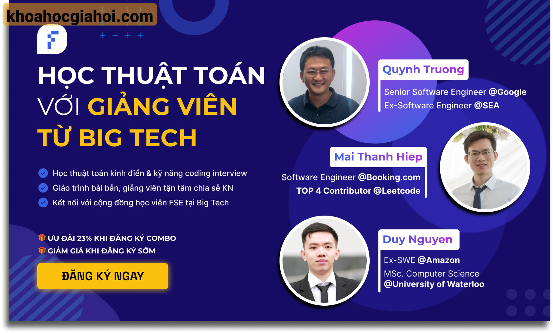 Combo 2 Khoá Học Thuật Toán Thực Chiến Dsa For Coding Interview - Giúp Bạn Chinh Phục Big Tech Cùng Fse