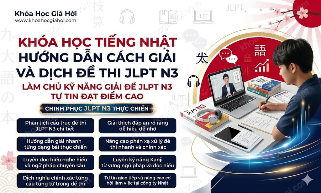 Khóa Học Tiếng Nhật Hướng Dẫn Cách Giải Và Dịch Đề Thi JLPT N3