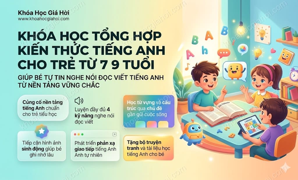 Khóa Học Tổng Hợp Kiến Thức Tiếng Anh Cho Trẻ Từ 7-9 Tuổi