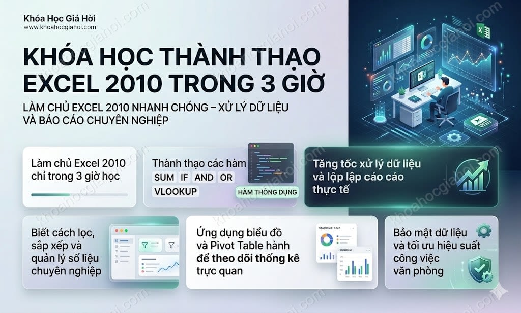 Khóa Học Thành Thạo Excel 2010 Trong 3 Giờ