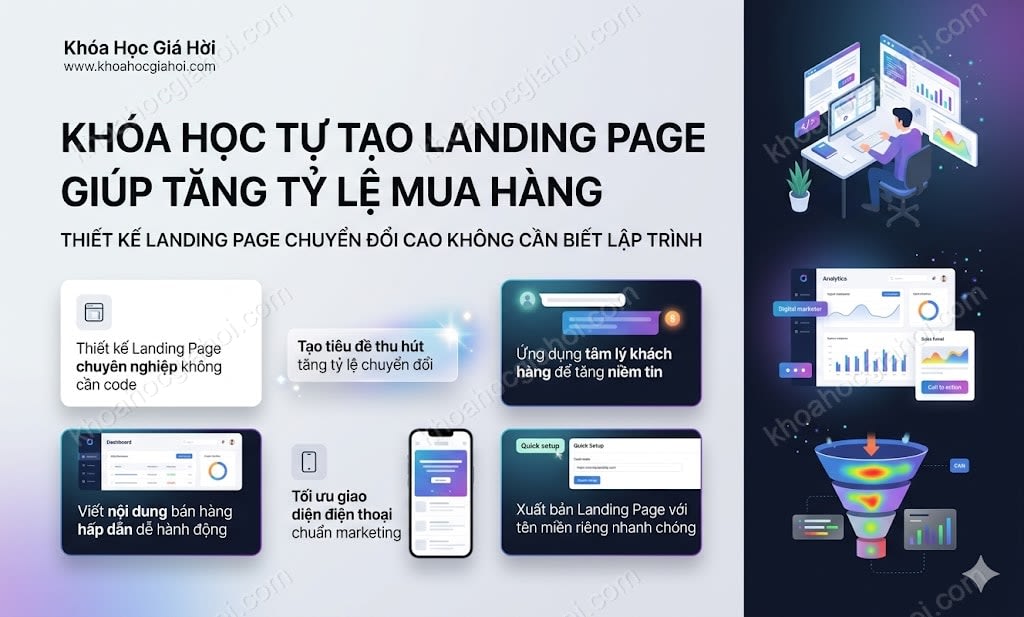 Khóa Học Tự Tạo Landing Page Giúp Tăng Tỷ Lệ Mua Hàng