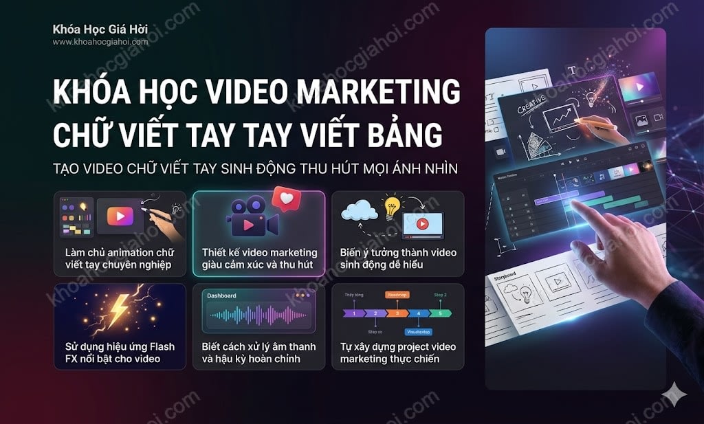 Khóa Học Video Marketing Chữ Viết Tay - Tay Viết Bảng