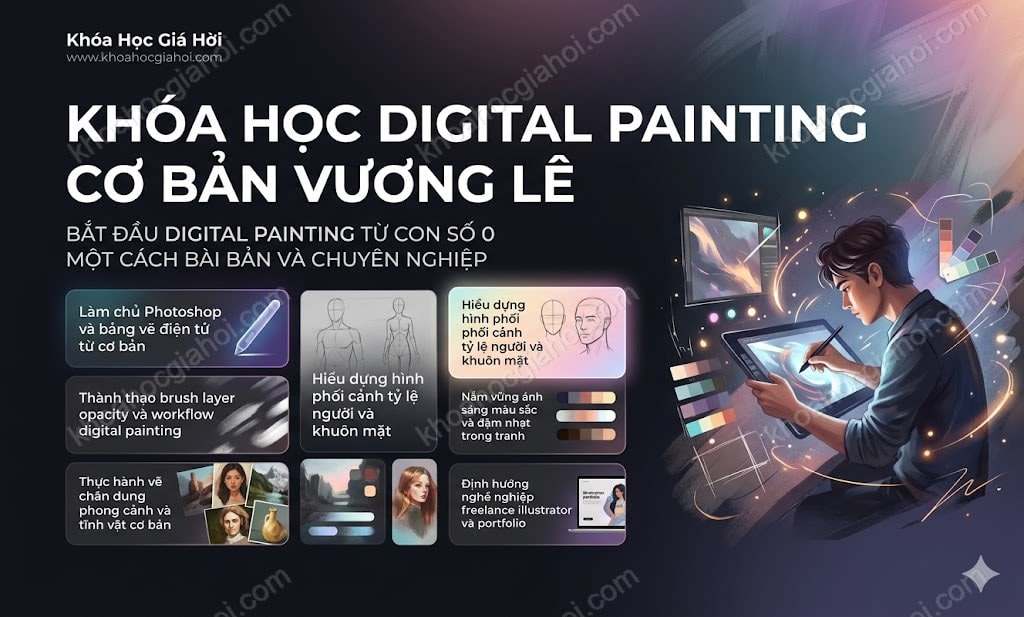 Khóa Học Digital Painting Cơ Bản Vương Lê