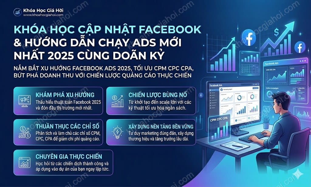 Khóa Học Cập Nhật Facebook & Hướng Dẫn Chạy Ads Mới Nhất 2025 Cùng Doãn Kỷ