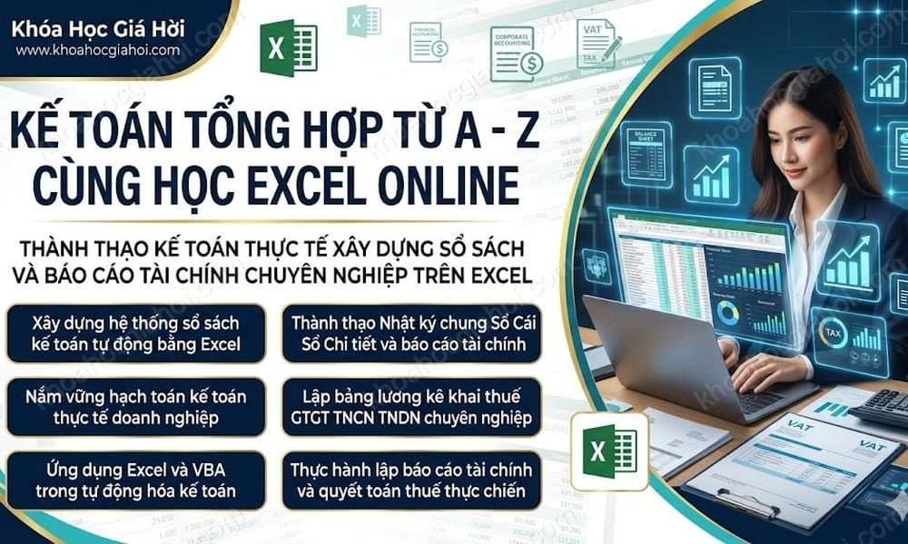 Kế Toán Tổng Hợp Từ A - Z Cùng Học Excel Online