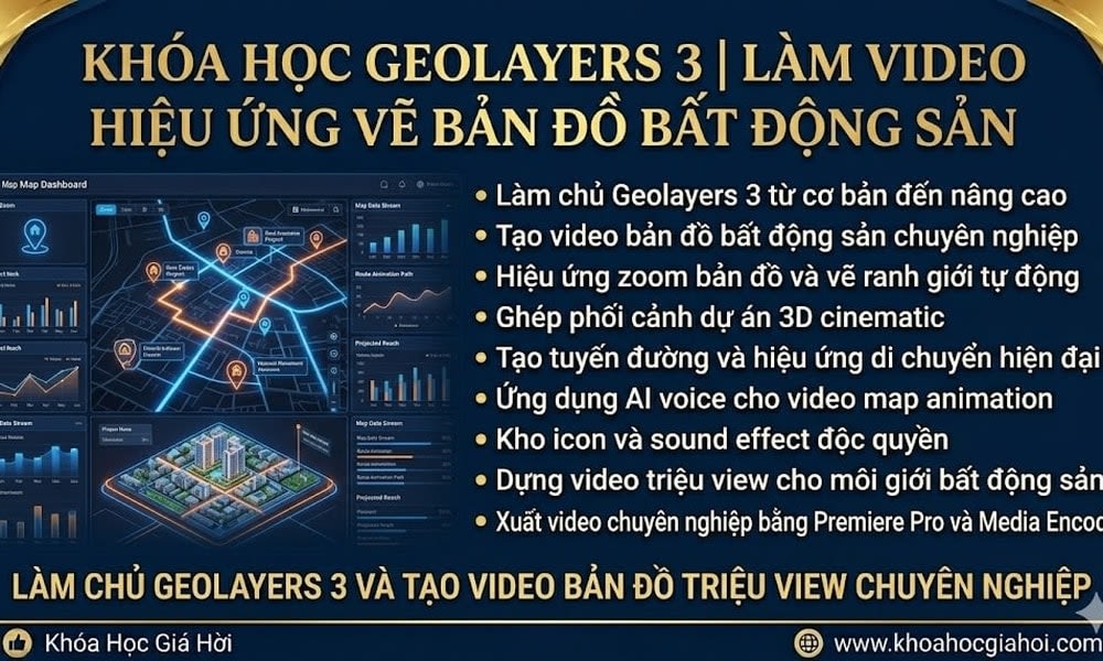 Khóa Học Geolayers 3 | Làm Video Hiệu Ứng Vẽ Bản Đồ Bất Động Sản