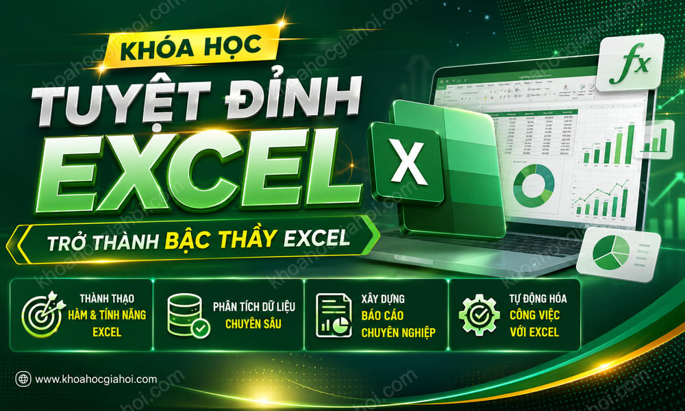 Khóa Học Tuyệt Đỉnh Excel - Trở Thành Bậc Thầy Excel