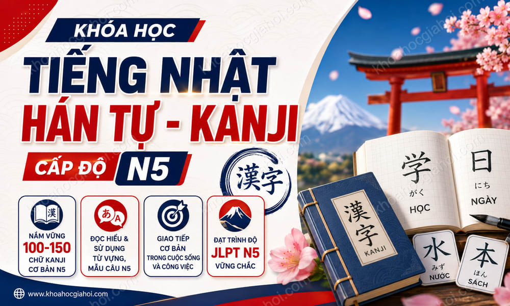 Khóa Học Tiếng Nhật Hán Tự - Kanji Cấp Độ N5