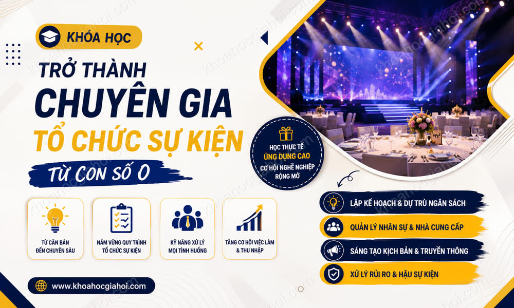 Khóa Học Trở Thành Chuyên Gia Tổ Chức Sự Kiện Từ Con Số 0